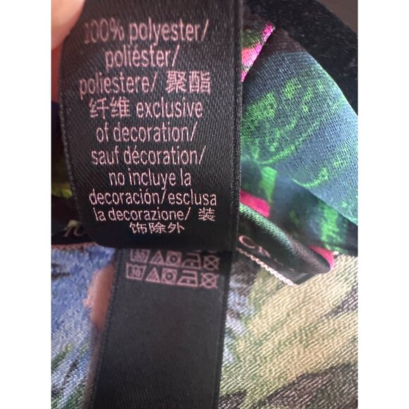 Victorias Secret Black Floral Kimono Robe Satin With Lace Trim - XS/S - Picture 6 of 6